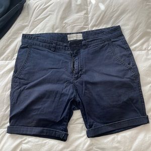 Cotton on size 32 navy blue chino shorts